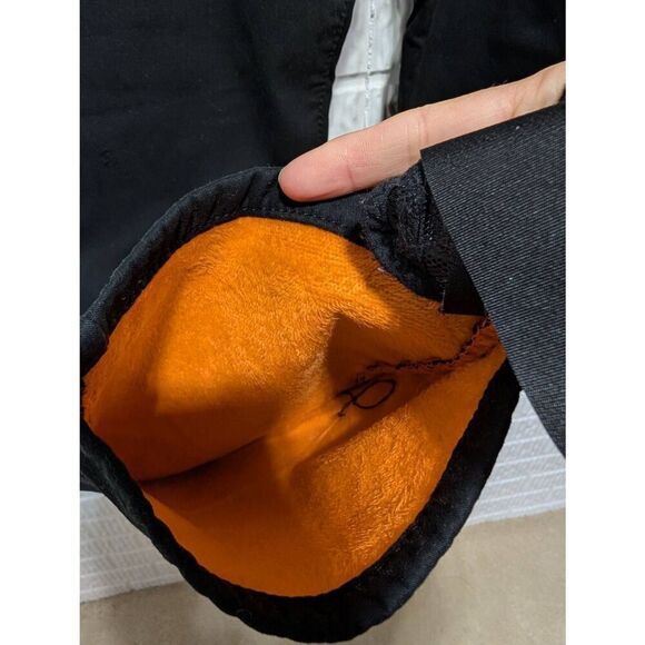 Unbranded Men's Orange Fleece Lined & Black Mid-Rise Jeans Size 42 Waist - Picture 3 of 7